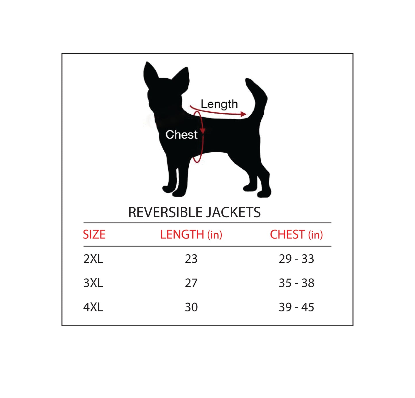 Double Trouble Reversibles - Silver/ Red Jacket - For Large dogs