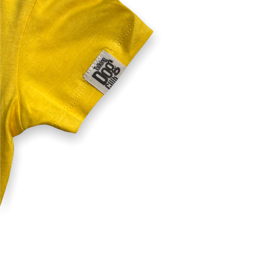 Hello! Yellow Solid Dog Tee