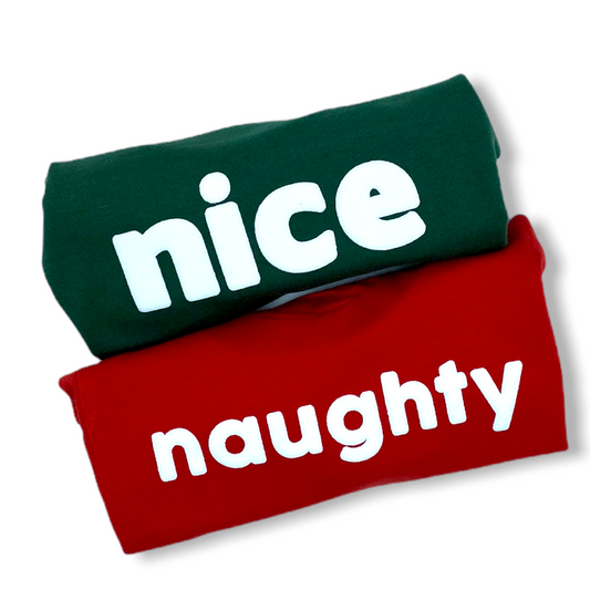 Naughty & Nice Combo Christmas Dog Tee